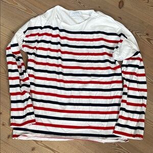 La Ligne White Tee with Black Logo Label